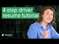 How to write a driver resume 4 top tips tutorial