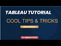 Tableau Tutorial Quick Tips Tricks PJ ANALYTICS