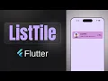 ListTile widget Flutter