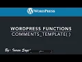 WordPress functions comments - template Part-7