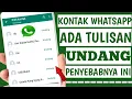 kenapa kontak whatsapp ada tulisan undang ini penyebabnya