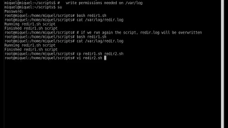 Bash script Redirecting standard output in Linux - part 1