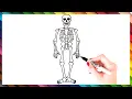 How To Draw A Skeleton Step By Step Skeleton Drawing EASY Super Easy Drawing Tutorials