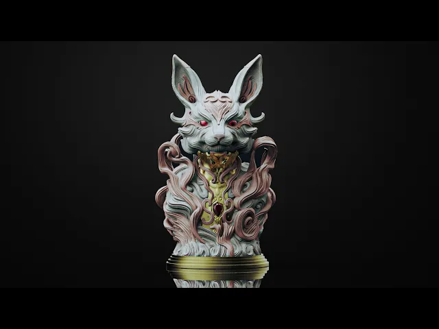 Kitsune Fox Bust (Pre-Supported) video thumbnail