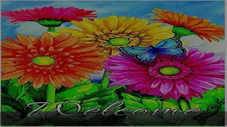 ALAZA Welcome Butterfly Flowers Sunflower Daisy House Flag Garden Banner 28 x 40 Double Sided Su