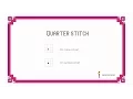 Learn to cross stitch Quarter stitch