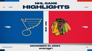 NHL Highlights Blues vs Blackhawks - December 31 2024