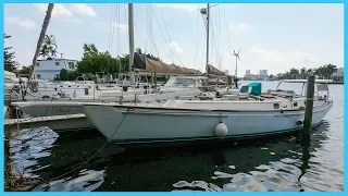 85. Hurricane Damaged Fifty Foot DREAM Bluewater Cruiser! [Full Tour] Learning the Lines