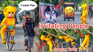 Teddy Bear Proposed Cute Girl 😍| Irritating People 🤣| Prank in India | Crazy Teddy