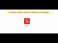 AWS Secret Manager - Creation of RDS Secret