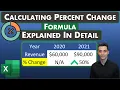 Calculating Percent Change Formula Excel Example Included