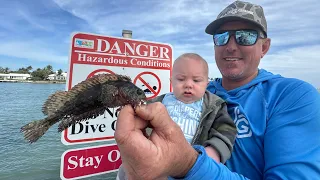 We Took our 4 month old Baby on his First Fishing Trip Catch Eat