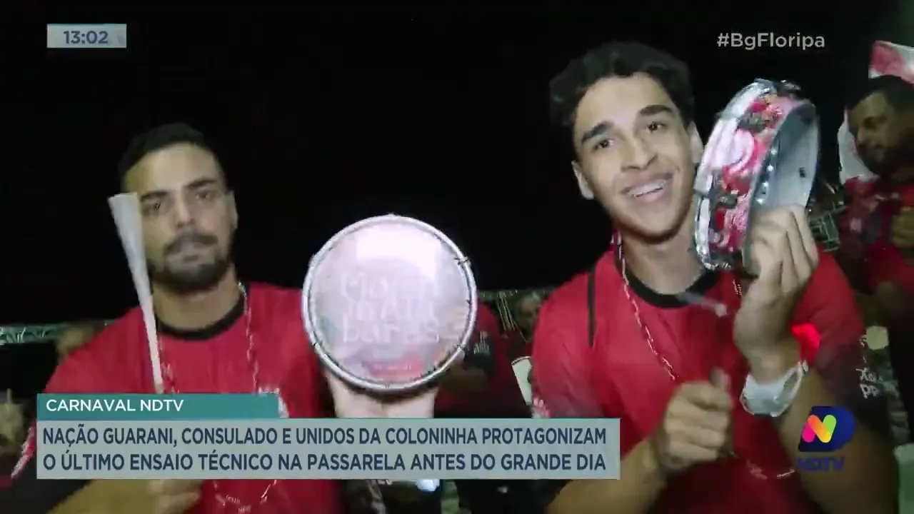 Nação Guarani, Consulado e Unidos da Coloninha protagonizam o último ensaio antes do carnaval