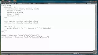 Infinite Skills Ruby Programming 39 - Class Variables