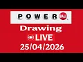 Powerball drawing live Results 25 April 2026 powerball drawing live today