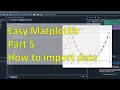 Easy Matplotlib Part 5 How to import your data into Python