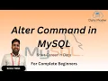 15 Alter Command in MySQL Introduction to MySQL