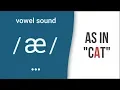 Vowel Sound ae as in cat - American English Pronunciation