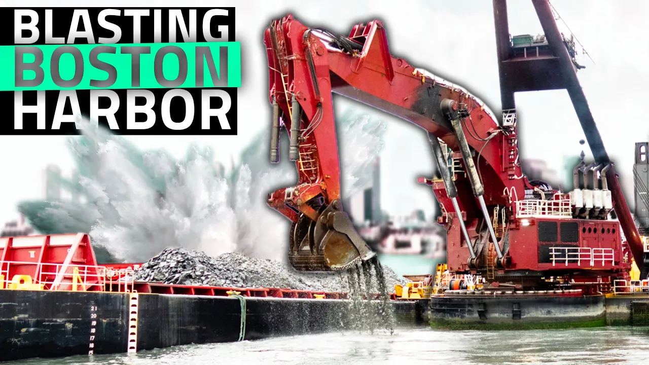The Largest Waterside Excavator In the USA | Dredging the Boston Harbor | Great Lakes Dredge & Dock