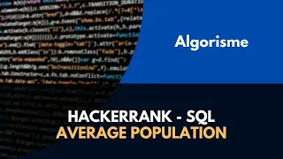 Solving Hacker Rank problem SQL - Average Population