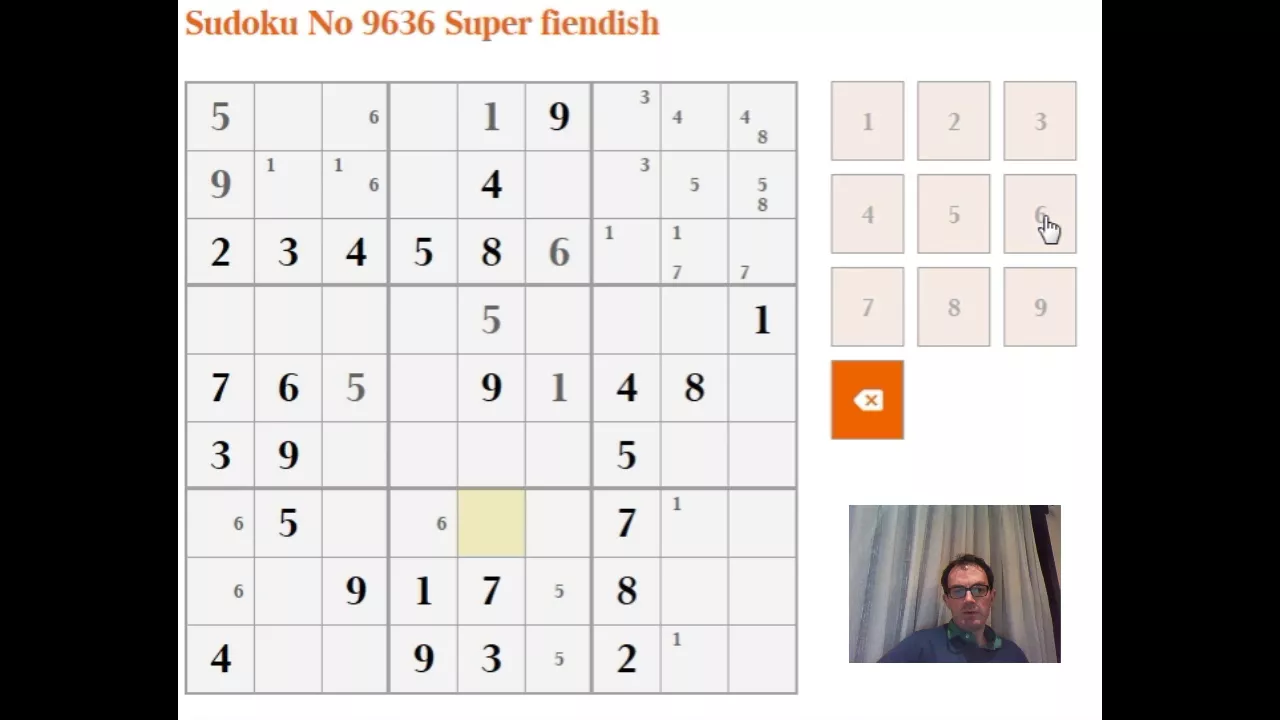 Solving another very difficult sudoku puzzle: 1 Feb 18