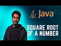Square root of a number using math library in Java