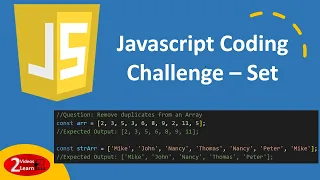 Javascript Coding Challenge Remove Duplicates from an Array - Episode 4