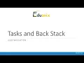 Android App Development Tasks And Back Stack