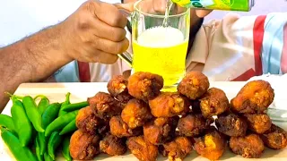 SPICY CHICKEN LEG FRIY CHILLI AND RAITA EATING SHOW@Hungry Piran