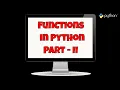 Getting Start With Python Functions in Python Part II