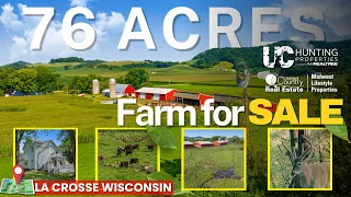 76 Acre Wisconsin Farm for Sale | Restored Farmhouse, Creek & Tillable Land in La Crosse