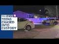 Several teens in custody after police chase crash in Wake County