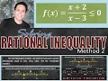 Solving Rational Inequality Method 2 General Mathematics