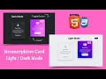 Neumorphism Card Light and Dark Mode Design using HTML and CSS I Wpshopmart