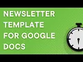 Google Docs tutorial How to create a newsletter printed or email using a template