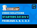 CodeChef Starters 241 Solutions - A to E by Vikas Soni TLE Eliminators