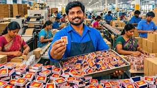 How Matchstick Boxes Are Made in a Factory | Amazing Matchbox Manufacturing Process | Inside Makers