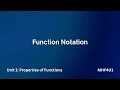 1 1 Function Notation