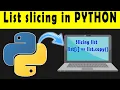 Slicing List in Python List in Python Part-3