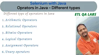 Selenium with Java Operators in Java