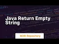 java return empty string