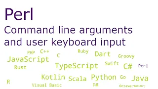 Perl - Command line arguments and user keyboard input