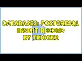 Databases PostgreSQL insert record by trigger