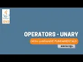 Unary Operators Operators Java Language Fundamentals Malayalam