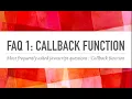 Most frequently asked javaScript questions Callback function