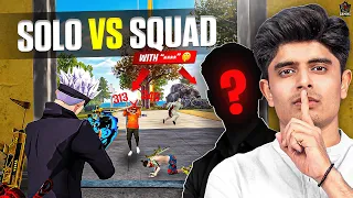 SOLO VS SQUAD WITH**🤫 | GARENA FREE FIRE GAMEPLAY
