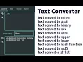 Text Converter Codec Binary Text Style