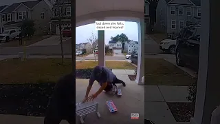 Elderly Domino s Delivery Driver Falls on Porch