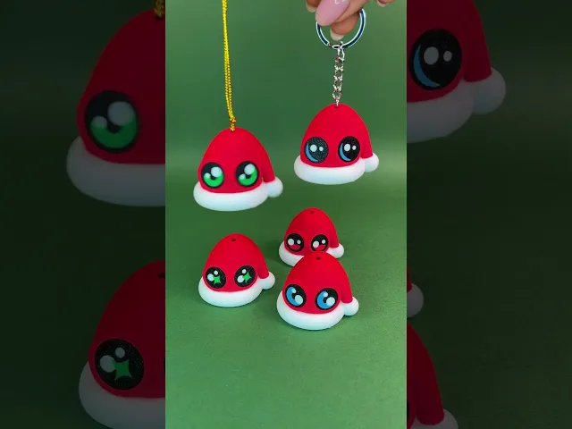 Kawa-Eyes! Santa Hat (Keychain & Fidget) video thumbnail