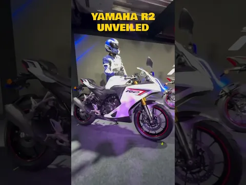 Aaandddd the wait is over! It is indeed the R2 that Yamaha has brought in here. #PowerDrift